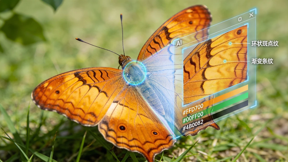 蝴蝶花纹识别示例1