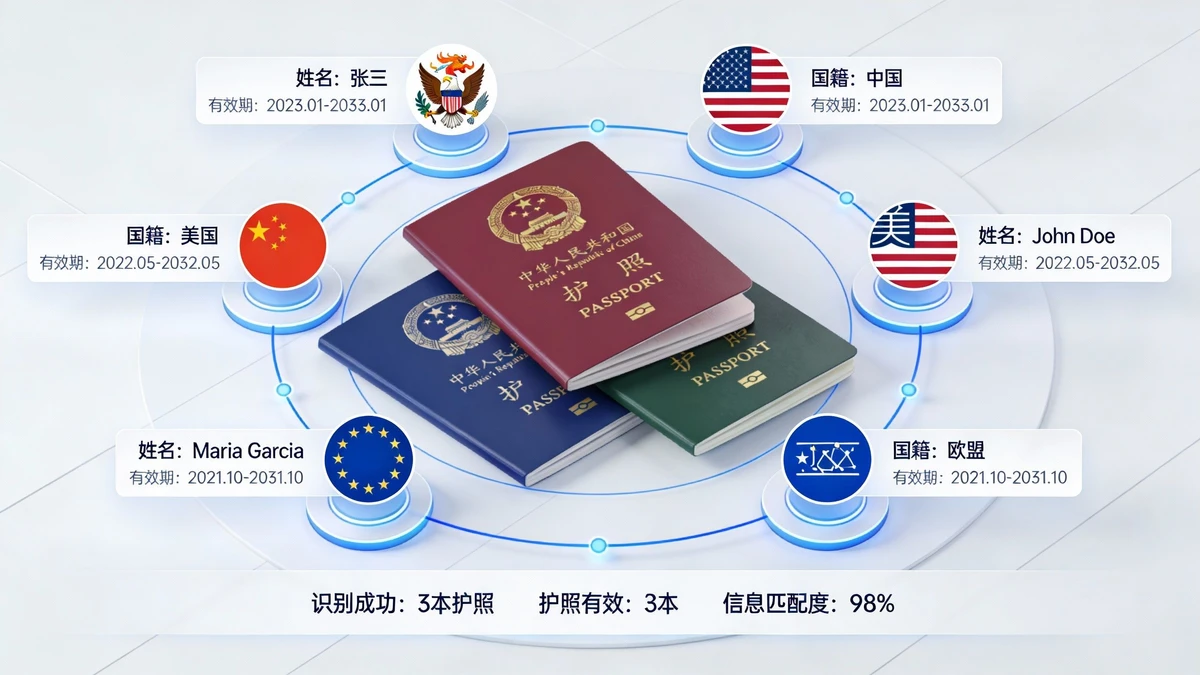 多国护照识别示例1