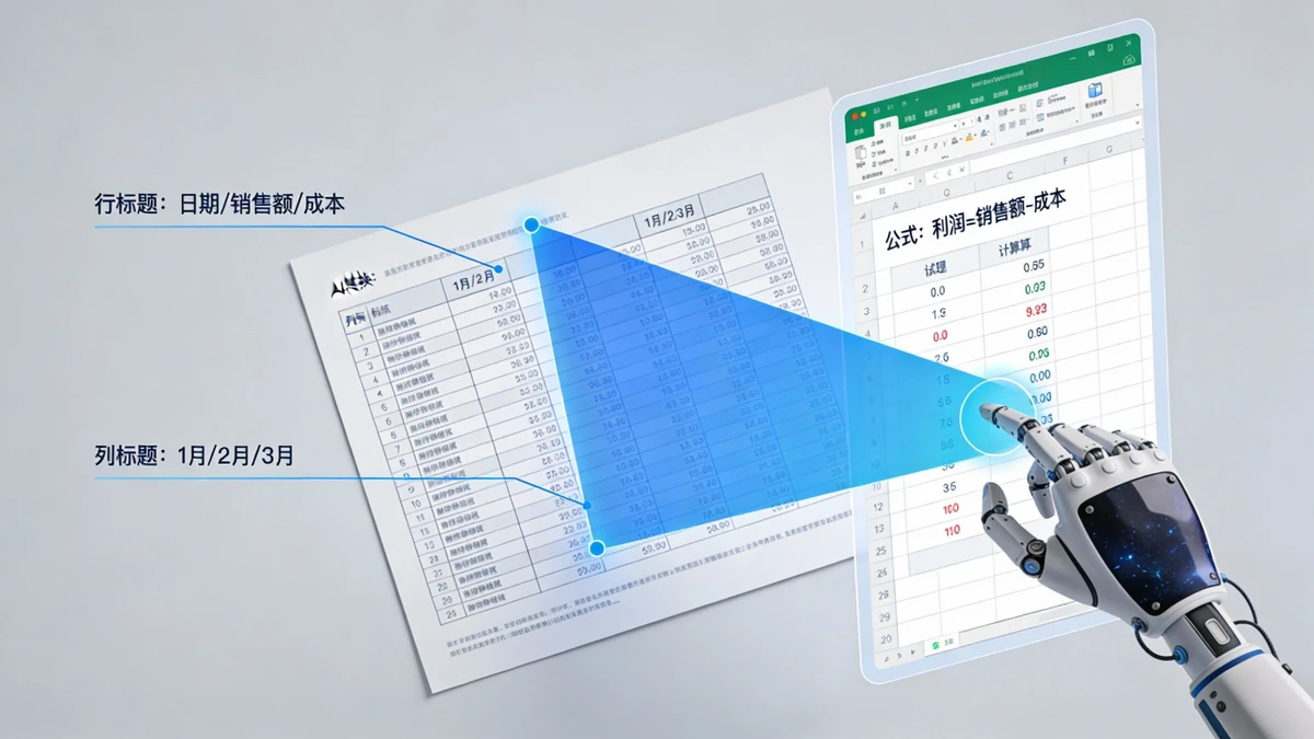 表格数据还原示例1