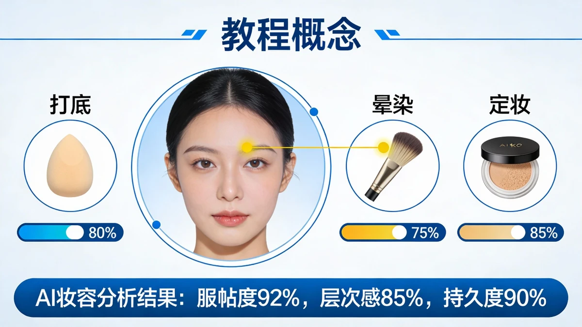 妆容教程生成示例1