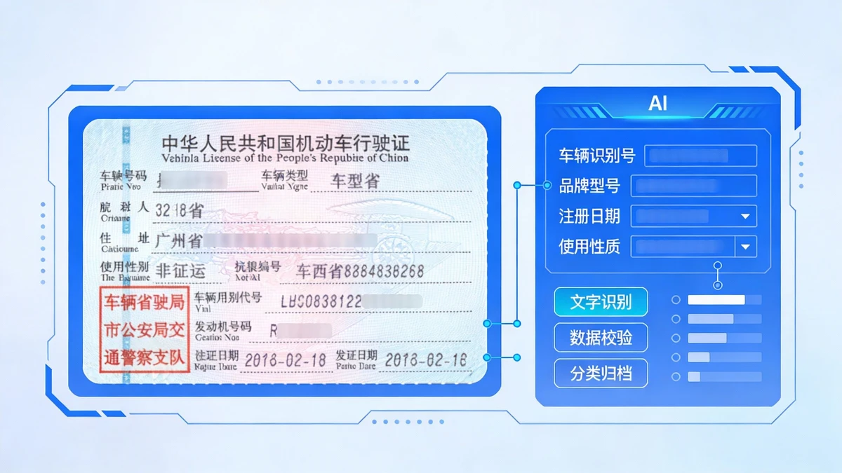 行驶证正页识别示例